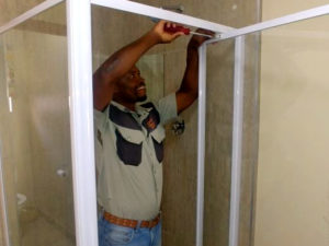 custom glass shower enclosure installation